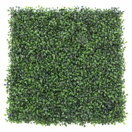 EJOY 20in x 20in Artificial Boxwood Hedge Greenery Panels, Darkgreen, 12PK Darkgreen_1box